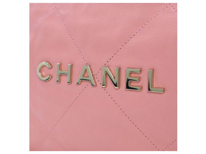 Borsa Chanel Pink Small Quilted Caviar 22 Rosa - vista 9