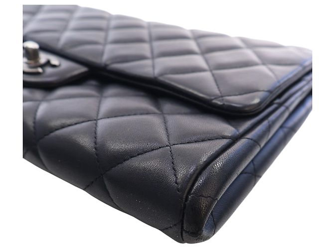 Chanel Black CC Quilted Lambskin Flap Clutch with Chain - view 11