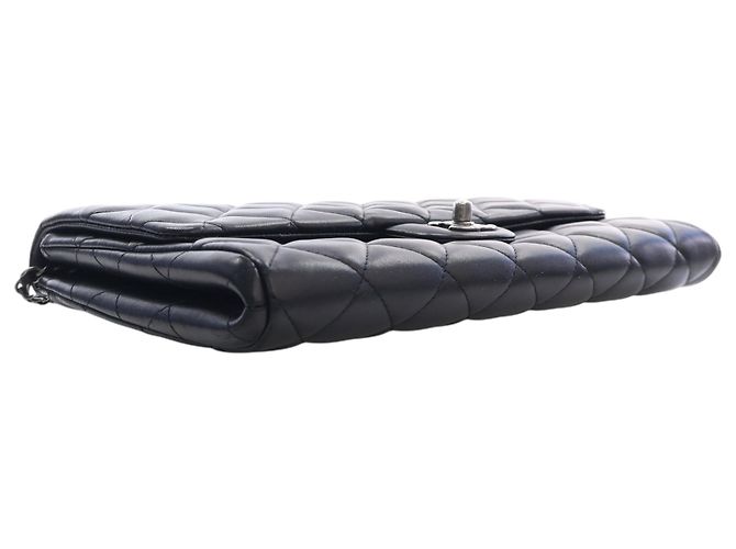 Chanel Black CC Quilted Lambskin Flap Clutch with Chain - view 13