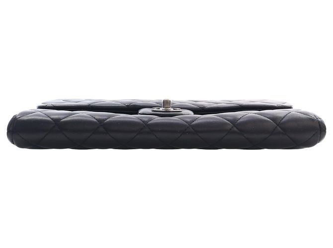 Chanel Black CC Quilted Lambskin Flap Clutch with Chain - view 5