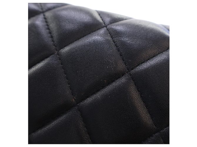 Chanel Black CC Quilted Lambskin Flap Clutch with Chain - view 8