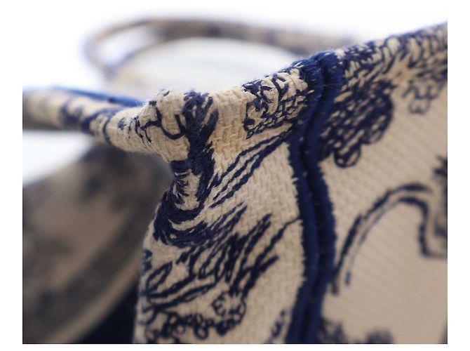 Dioriviera Book Tote aus bestickter Canvas Dior Blue Medium Blau Marineblau - Ansicht 12
