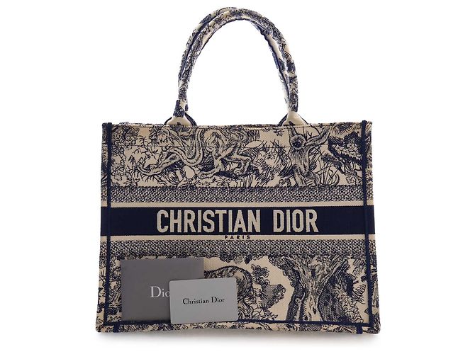 Dioriviera Book Tote aus bestickter Canvas Dior Blue Medium Blau Marineblau - Ansicht 15