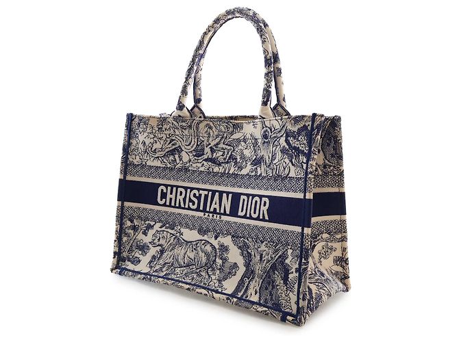 Dioriviera Book Tote aus bestickter Canvas Dior Blue Medium Blau Marineblau - Ansicht 2