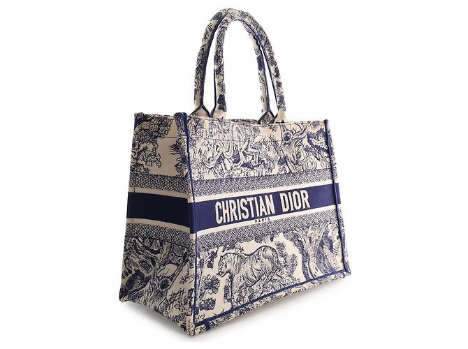 Dioriviera Book Tote aus bestickter Canvas Dior Blue Medium Blau Marineblau - Ansicht 3