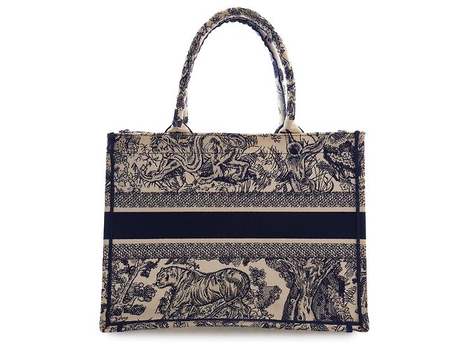 Dioriviera Book Tote aus bestickter Canvas Dior Blue Medium Blau Marineblau - Ansicht 4