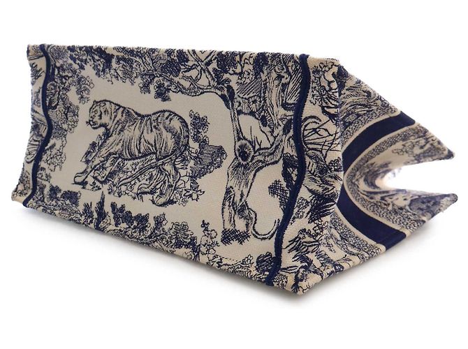 Dioriviera Book Tote aus bestickter Canvas Dior Blue Medium Blau Marineblau - Ansicht 6