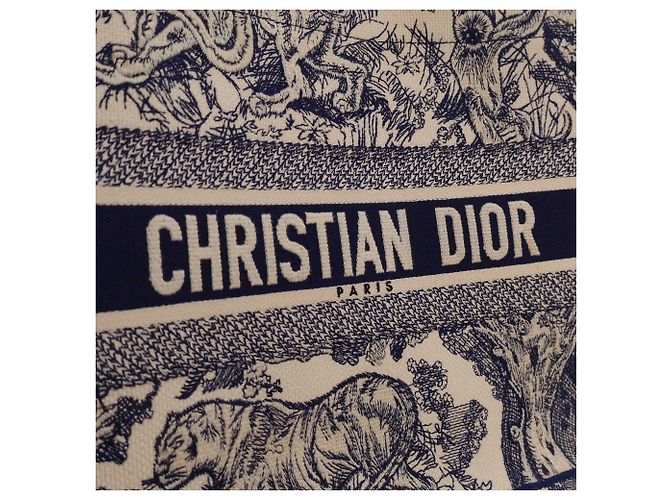 Dioriviera Book Tote aus bestickter Canvas Dior Blue Medium Blau Marineblau - Ansicht 8
