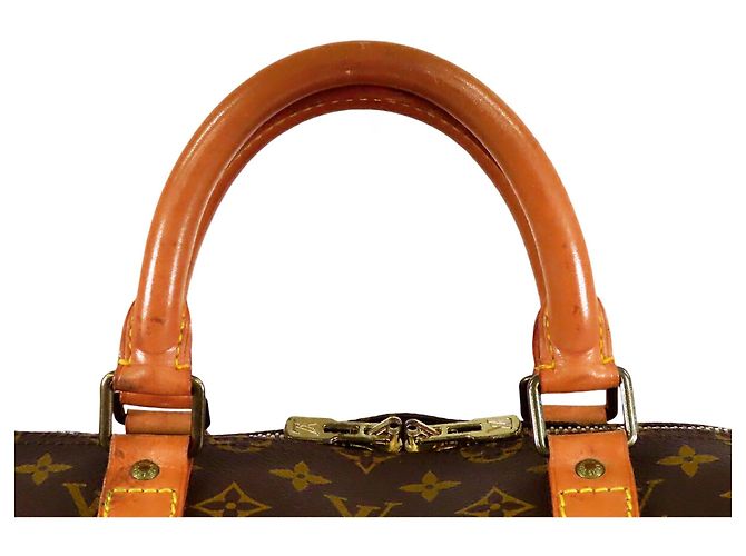 Louis Vuitton Marrone Monogram Keepall 55 - vista 4