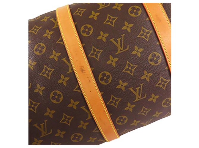 Louis Vuitton Marrone Monogram Keepall 55 - vista 5
