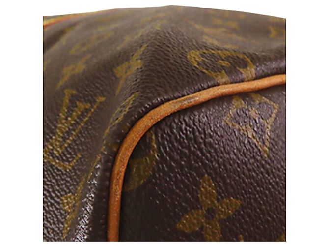 Louis Vuitton Marrone Monogram Keepall 55 - vista 6