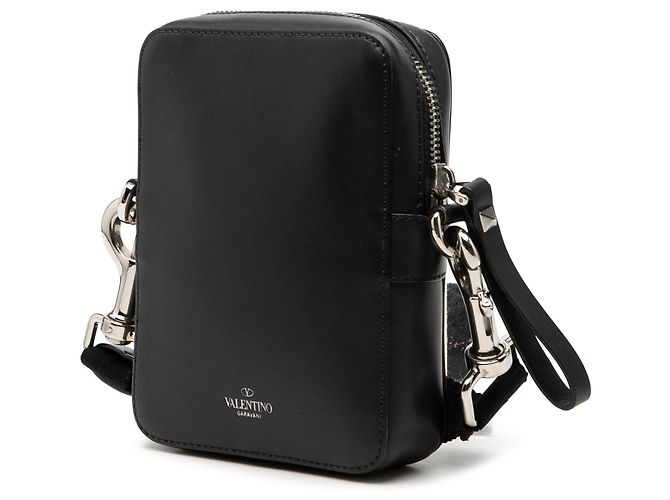 Valentino Black Small Leather VLTN Umhängetasche Schwarz - Ansicht 2