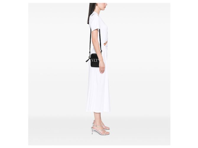 Valentino Black Small Leather VLTN Umhängetasche Schwarz - Ansicht 6