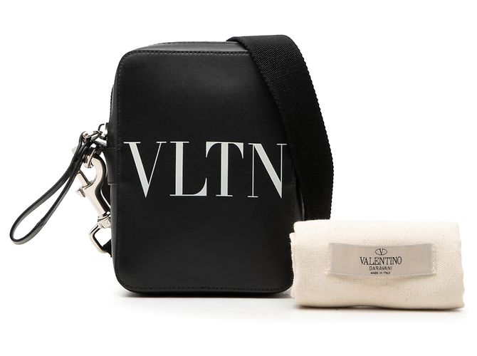 Valentino Black Small Leather VLTN Umhängetasche Schwarz - Ansicht 7