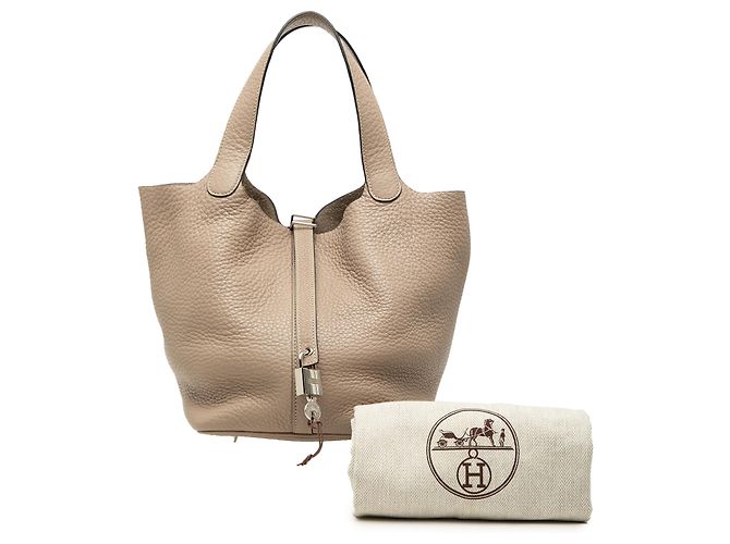Hermès Picotin Lock 18 in Clemence Beige - vista 8