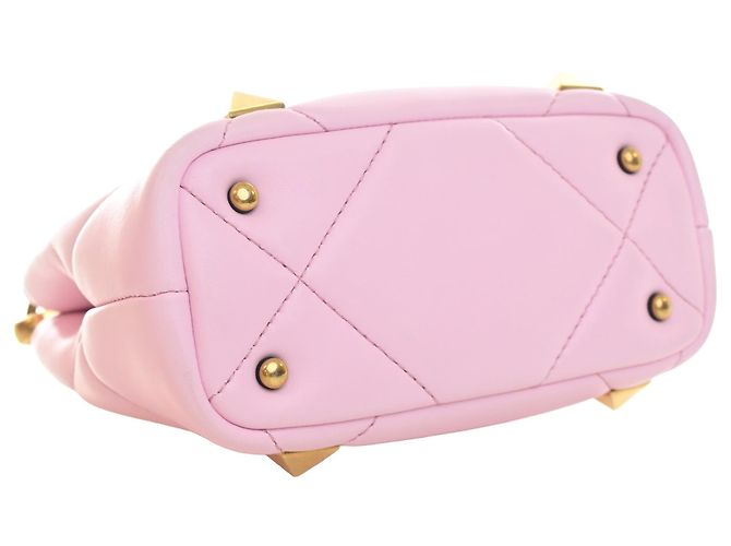 Borsa Valentino Pink Small Nappa Roman Stud The Handle Rosa - vista 11