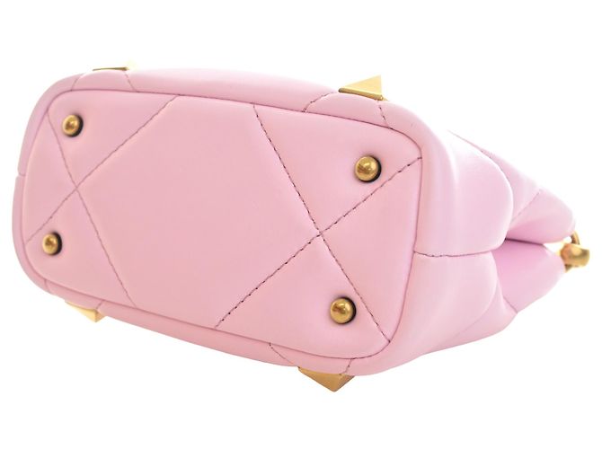 Borsa Valentino Pink Small Nappa Roman Stud The Handle Rosa - vista 12