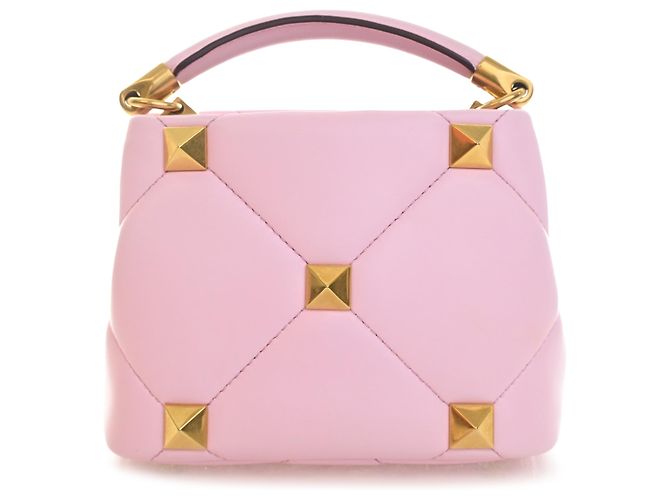Borsa Valentino Pink Small Nappa Roman Stud The Handle Rosa - vista 2