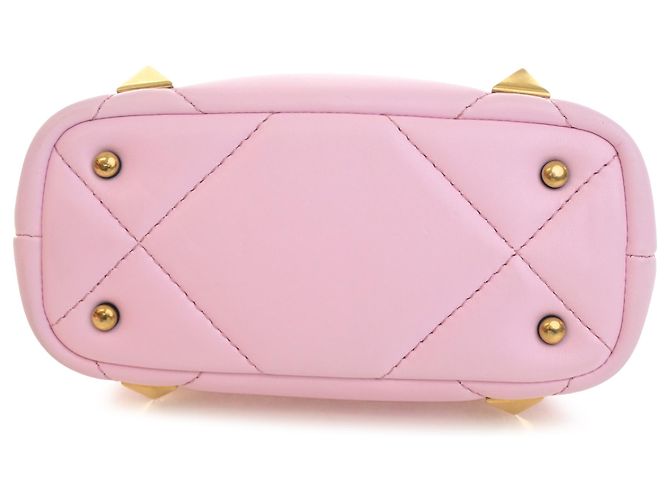 Borsa Valentino Pink Small Nappa Roman Stud The Handle Rosa - vista 3