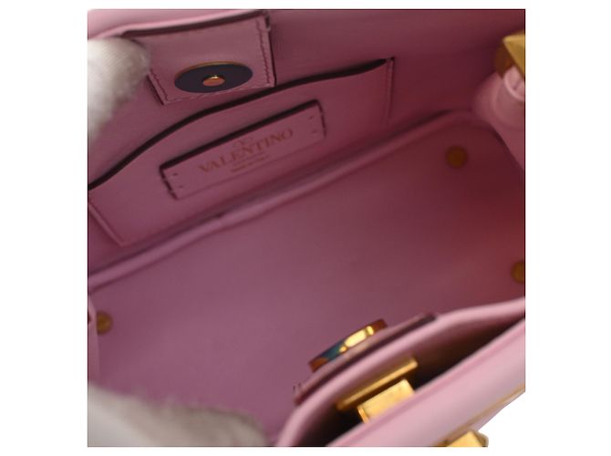Borsa Valentino Pink Small Nappa Roman Stud The Handle Rosa - vista 4