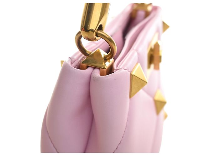 Borsa Valentino Pink Small Nappa Roman Stud The Handle Rosa - vista 6