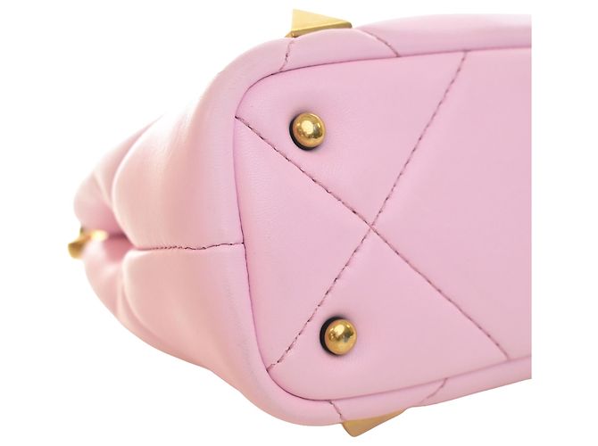 Borsa Valentino Pink Small Nappa Roman Stud The Handle Rosa - vista 8