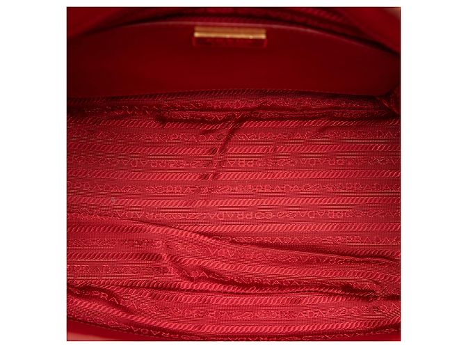 Borsa Prada Red Large Saffiano Lux Galleria Double Zip Rosso - vista 4