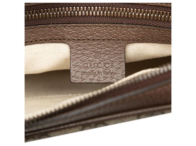 Borsa a tracolla Gucci Beige Small GG Supreme Web Ophidia - vista 5