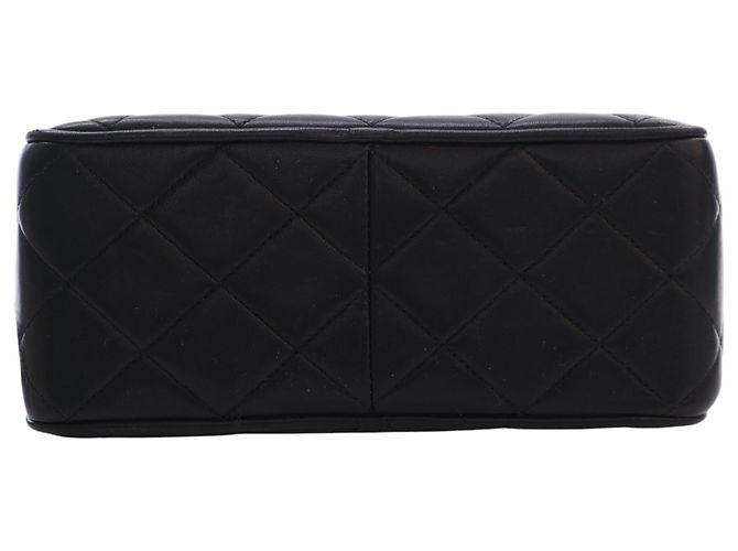 Borsa a tracolla Chanel Diana in agnello trapuntato nero Small con nappa - vista 5