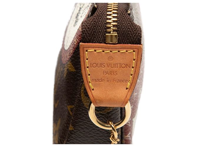 Louis Vuitton Mini Pochette Accessoires Monogram Marrone - vista 5