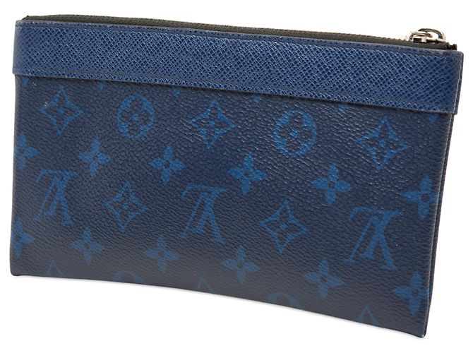 Louis Vuitton Pochette Discovery PM Blue Monogram Taigarama - vista 2