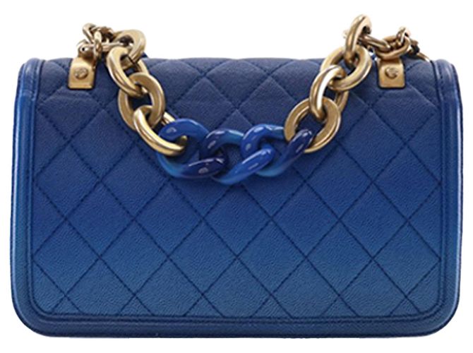 Chanel Blue Small Quilted Caviar Sunset On The Sea Flap - vista 4