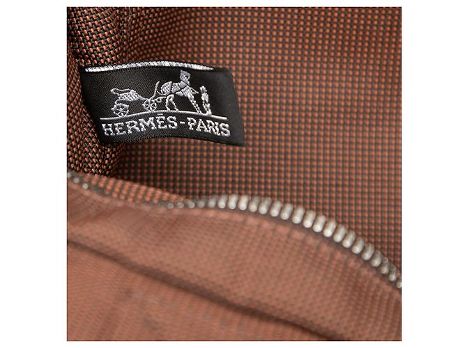 Hermès Brown Canvas Herline PM Marrone - vista 5