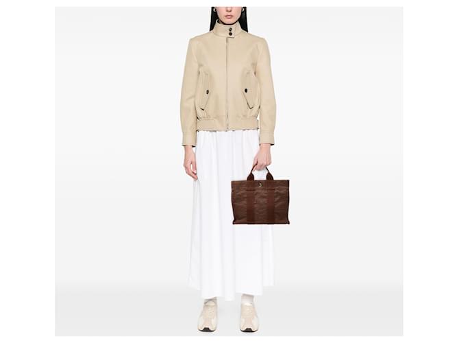 Hermès Brown Canvas Herline PM Marrone - vista 6