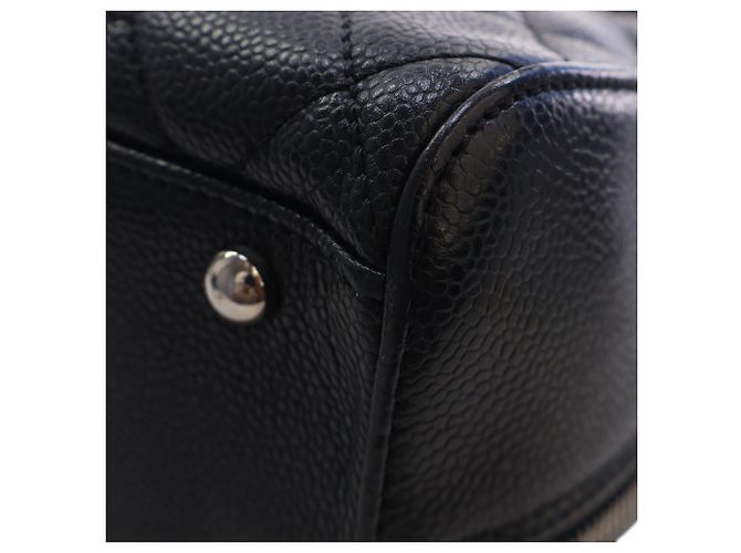 Borsa Bowler Chanel Black CC Quilted Caviar Nero - vista 11