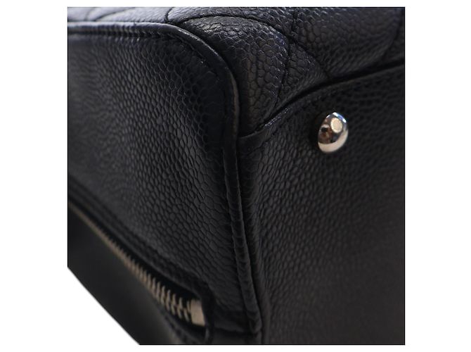 Borsa Bowler Chanel Black CC Quilted Caviar Nero - vista 8
