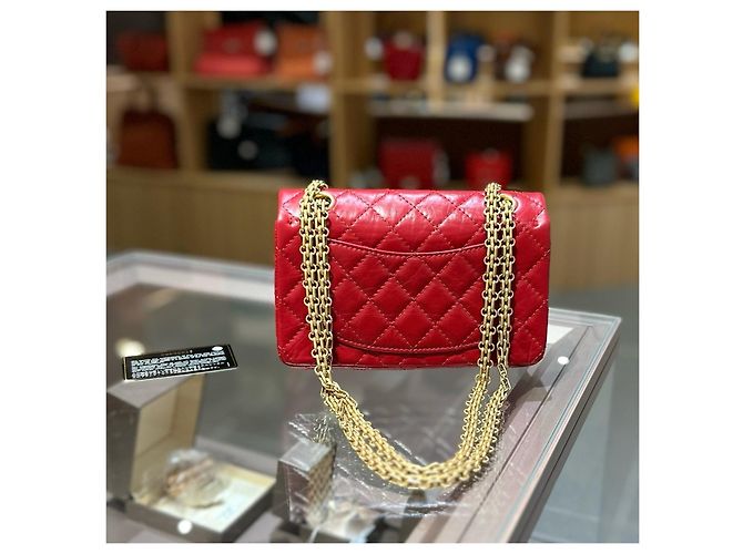 Chanel 2.55 Reissue Mini Borsa a Catena Rossa Rosso - vista 2