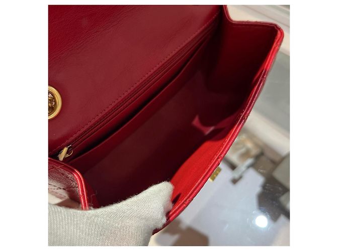 Chanel 2.55 Reissue Mini Borsa a Catena Rossa Rosso - vista 7