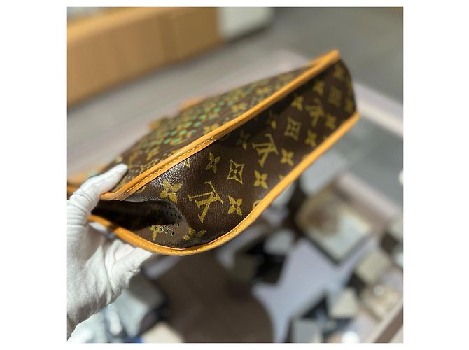 Louis Vuitton Borsa a Tracolla Evelyn Marrone Verde - vista 5