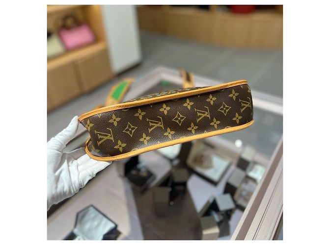 Louis Vuitton Borsa a Tracolla Evelyn Marrone Verde - vista 8