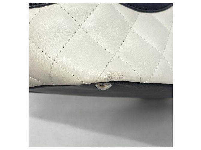 Chanel Cambon Tote Bag aus Lammleder Weiß - Ansicht 6
