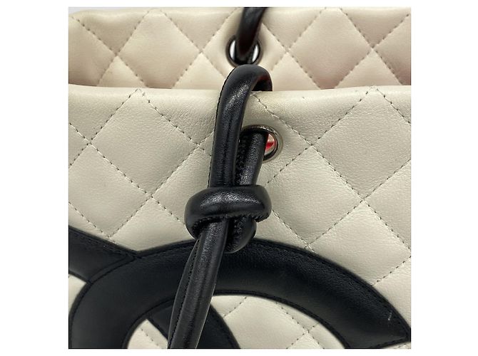Chanel Cambon Tote Bag aus Lammleder Weiß - Ansicht 7