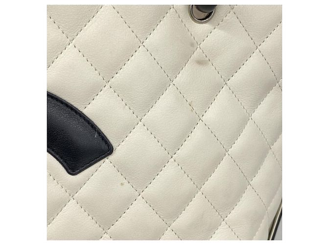 Chanel Cambon Tote Bag aus Lammleder Weiß - Ansicht 8