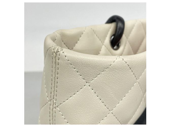 Chanel Cambon Tote Bag aus Lammleder Weiß - Ansicht 9