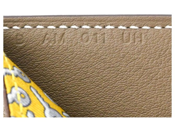 Cartera bi-fold de cuero Epsom Hermès Gris Gris pardo - vista 11