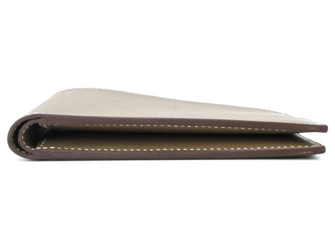 Cartera bi-fold de cuero Epsom Hermès Gris Gris pardo - vista 4