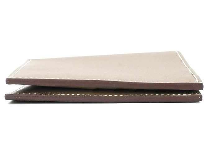Cartera bi-fold de cuero Epsom Hermès Gris Gris pardo - vista 6