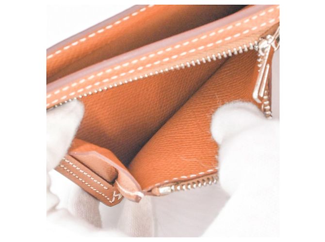 Hermès Portafoglio bi-fold compatto Sellier Hermes Marrone - vista 10