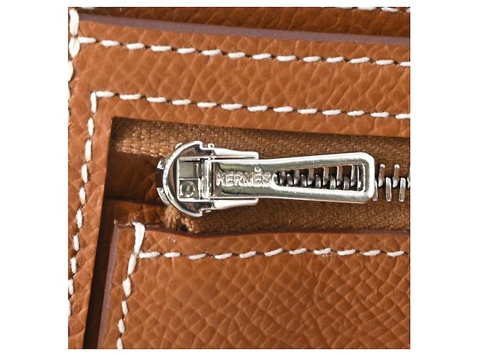 Hermès Portafoglio bi-fold compatto Sellier Hermes Marrone - vista 12