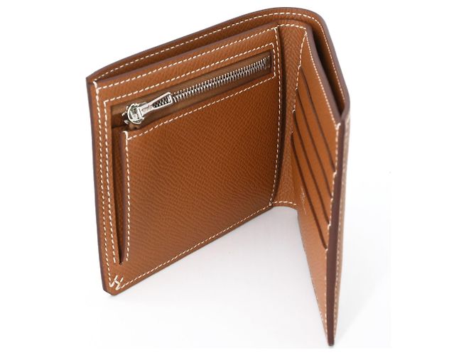 Hermès Portafoglio bi-fold compatto Sellier Hermes Marrone - vista 13